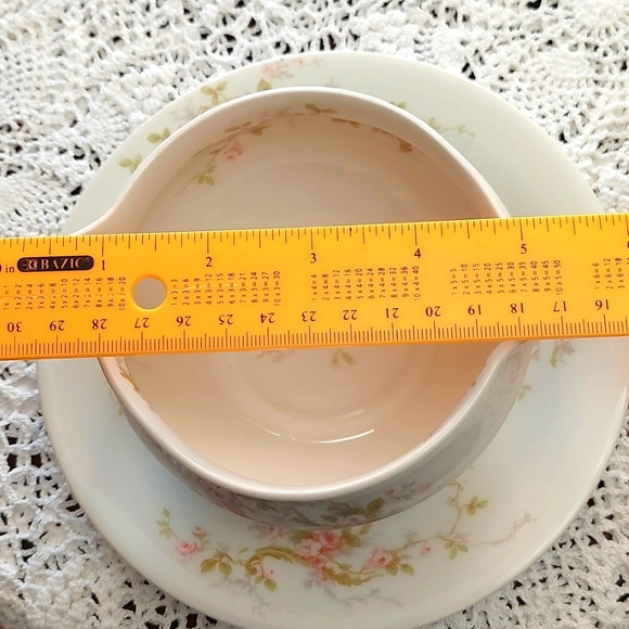 Limoges roses Saucer - Picture 6 of 6